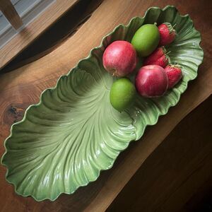 MADDUX OF CALIFORNIA Large MCM Lettuce Leaf Platter